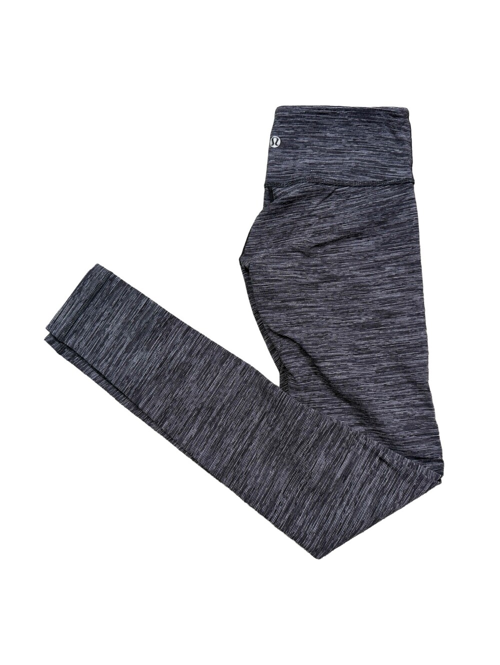 Lululemon Leggings Womens Size 4 Heathered Gray Black High Rise Full Length Yoga